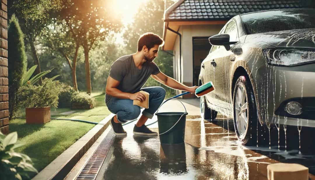 Mycie samochodu na posesji: Legalne czy mandat? Sprawdź warunki!