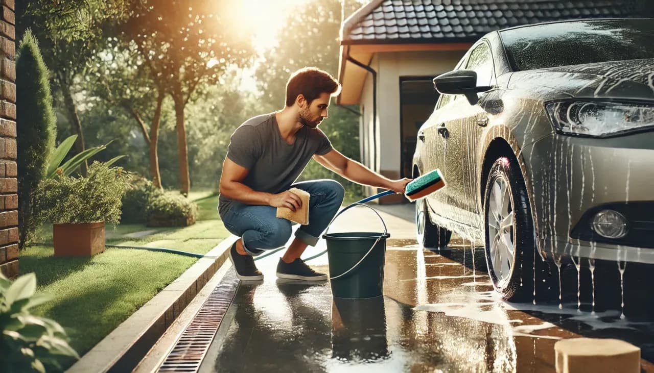 Mycie samochodu na posesji: Legalne czy mandat? Sprawdź warunki!
